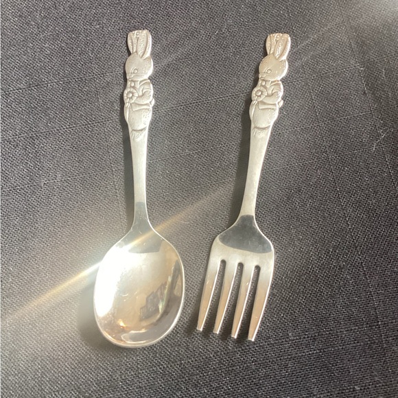 Oneida Other - Oneida Community Stainless Peter Rabbit Baby  Spoon and Fork Set vintage